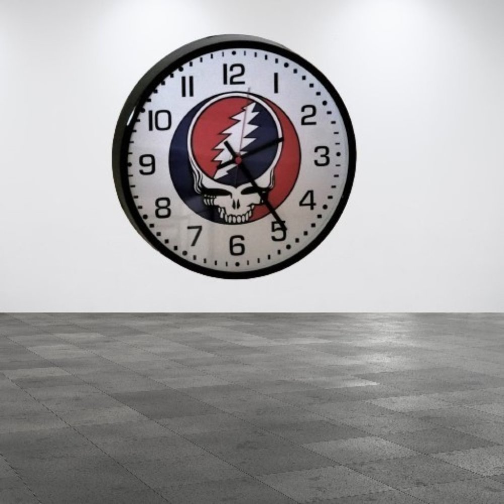 10" Wall Clock Grateful Dead Steal Your Face Silent Quartz Movement Brand New